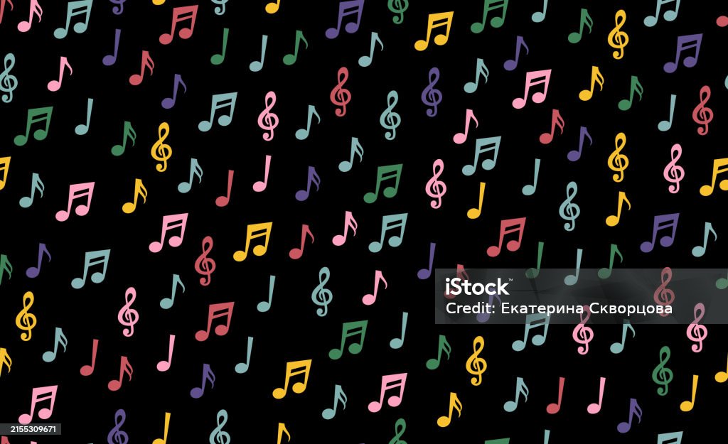 Notg Pattern Music Notes Seamless Pattern Backdrop Music Note Background Seamless ...