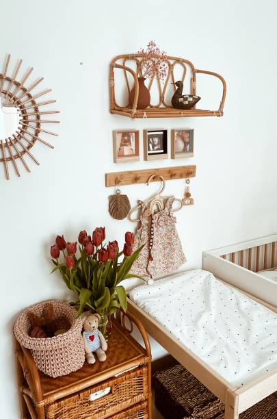 istock Newborn’s room in boho style 2155310887