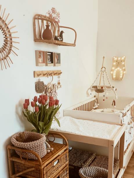 istock Newborn’s room in boho style 2155310897