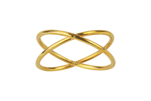 Finger ring, women's jewelry, isolated from background