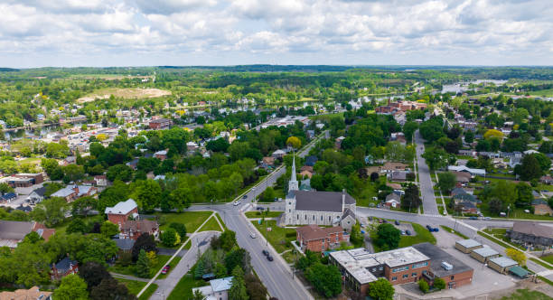istock In spring，Aerial downtown of Campbellford, Canada 2155314075