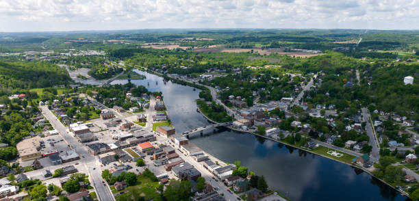 istock In spring，Aerial downtown of Campbellford, Canada 2155314089