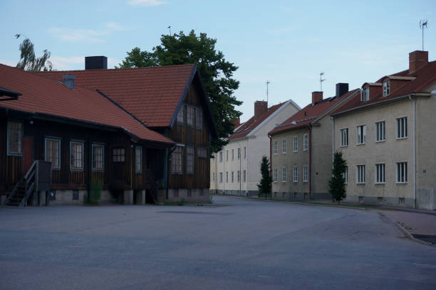 istock A empty street among buildings in town 2155316304