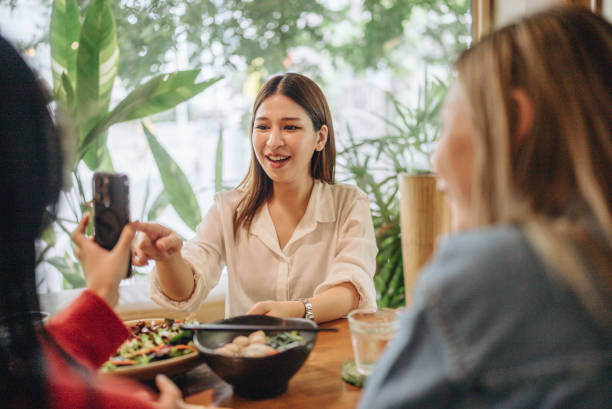 istock Friendship reunion dinner at restaurant. 2155316407