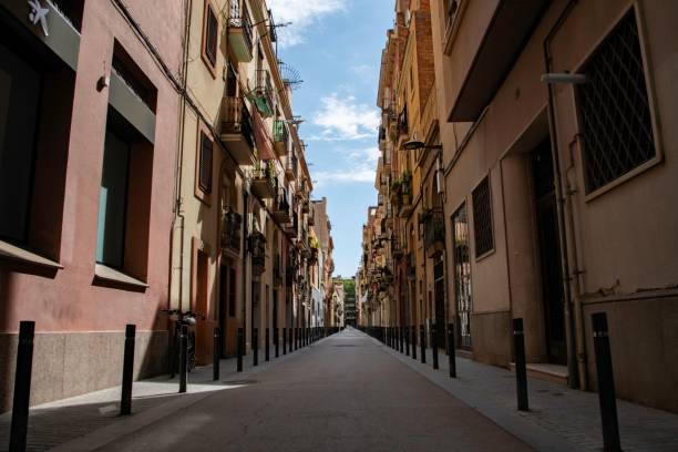istock narrow street in Barcelona 2155318156