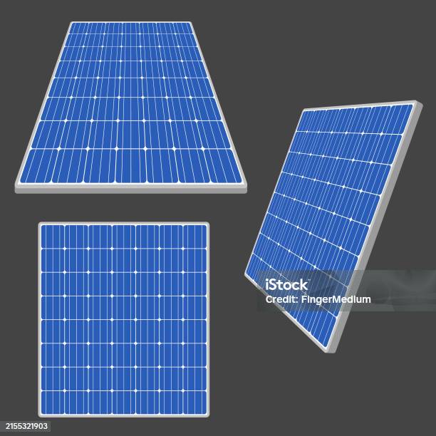 Panel Vektor Solar Panel Vector Set Ilustrasi Stok - Unduh Gambar Sekarang - Energi ...