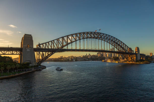 istock Sydney's Harbour Bridge at Sunset 2155327861
