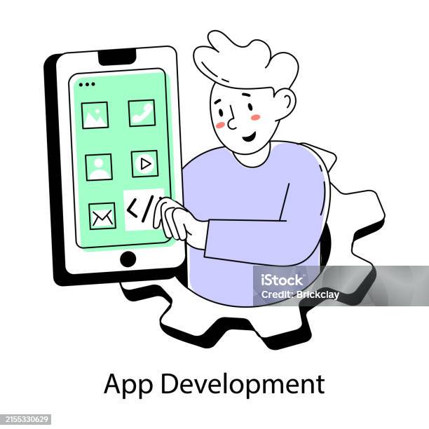 App Development Copyright App Development Stock Illustration - Download Image Now - Coding ...