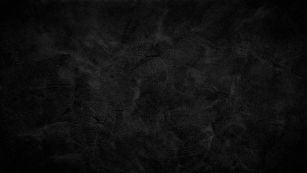 istock Black dark cement wall in retro concept. Old concrete background for wallpaper or graphic design. Blank plaster texture in vintage style. 2155332391