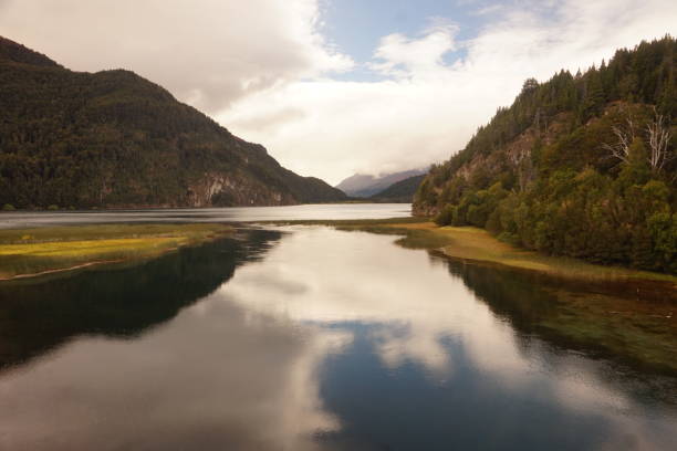 View of Laguna Escondida, at Parque Nacional Los Alerces in Patagonia