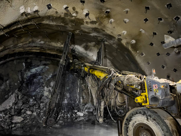 istock Construction site of tunnel through mountains of  expressway project in Turkey 2023 2155334437