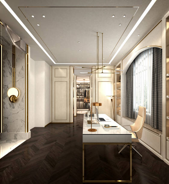 istock 3d render of dressing room, cloak room 2155340808