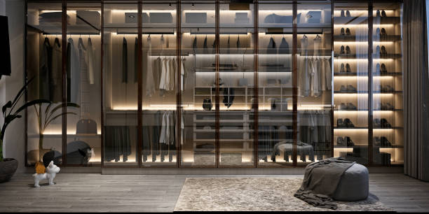 istock 3d render of dressing room, cloak room 2155340856