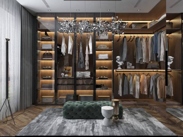 istock 3d render of dressing room, cloak room 2155340857