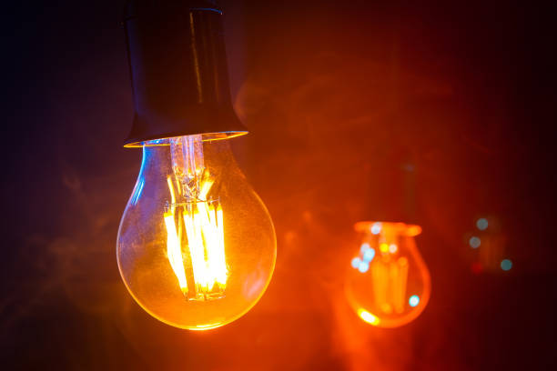 istock Incandescent lamp. Garland of lamps. 2155348575