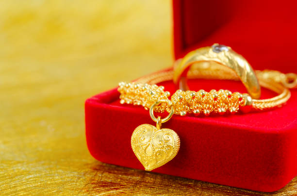 Romantic heart-shaped pendant necklace symbolizing love, affection, and emotional connection