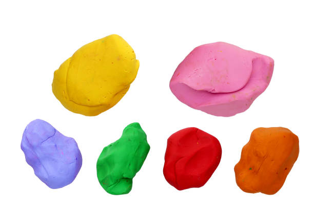 istock Colorful plasticine clay on white background. 2155353173