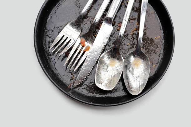 istock Dirty dish, cleaning cooking utensils concept 2155353835