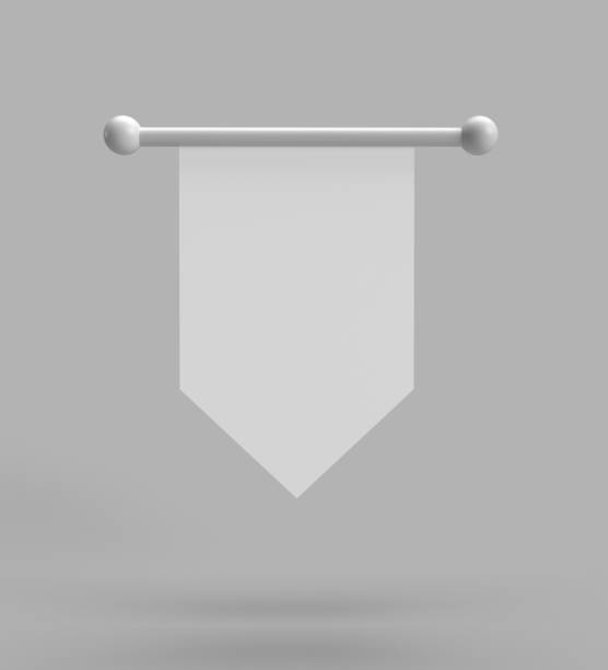 istock flag design white mock up empty blank paper event sale decor ation empty label banner retro promotion element celebration award curve message frame object item modern realistic vintage logo sell buy 2155355228