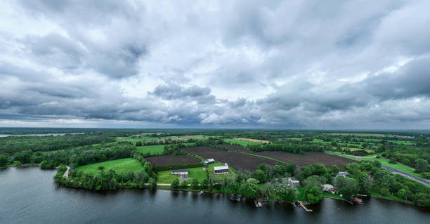 istock Aerial Rice Lake and Trent River, Hastings, Canada 2155359146