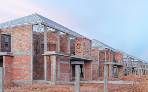 istock New construction residential. Housing estate development. 2155363895