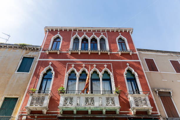 istock Typical facade of house with balcony in Venice 2155375327