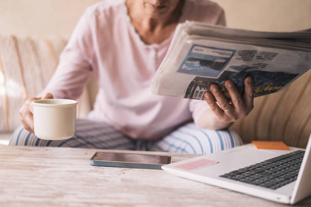 istock Starting The Day With Technology And Print Media. 2155376187
