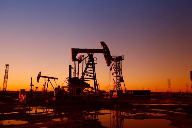 istock Oil pump, oil industry equipment 2155380105