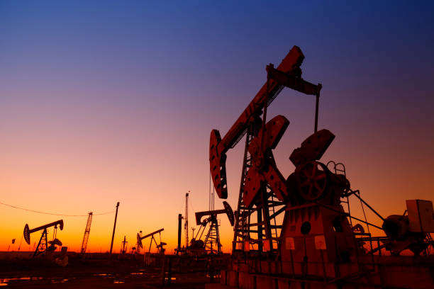 istock Oil pump, oil industry equipment 2155380106