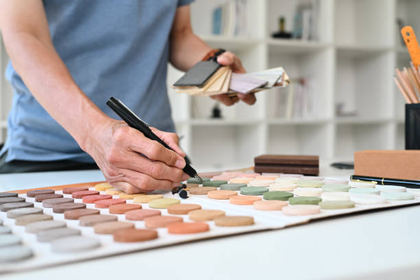 istock Cropped shot interior designer choosing materials and paint for design project 2155383324