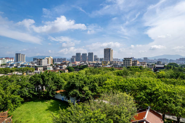 istock The forests in the park and urban architecture 2155383598