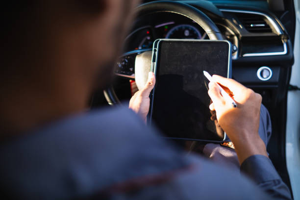 istock Technicians from service center inspect and assist customers cars that are having problems while traveling build confidence in customers who choose buy car from service center and receive help quickly 2155385503