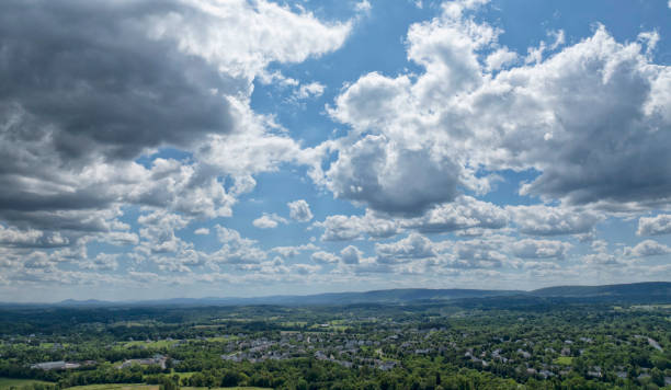A view of the Blue Ridge mountains from Purcellville, Virginia.
