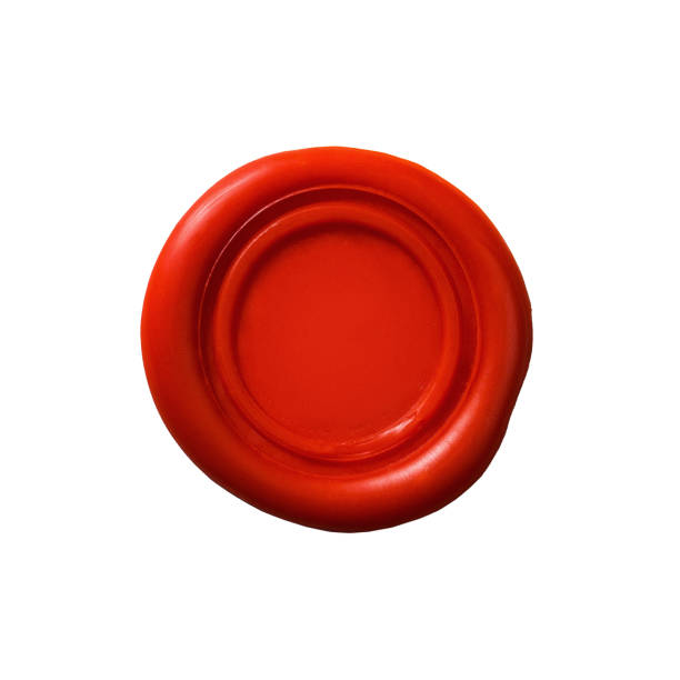 istock Blank vintage wax seal isolated on white background 2155390457