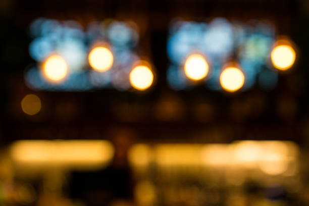 istock Defocused background and beautiful light bulb decorated for your design 2155391962