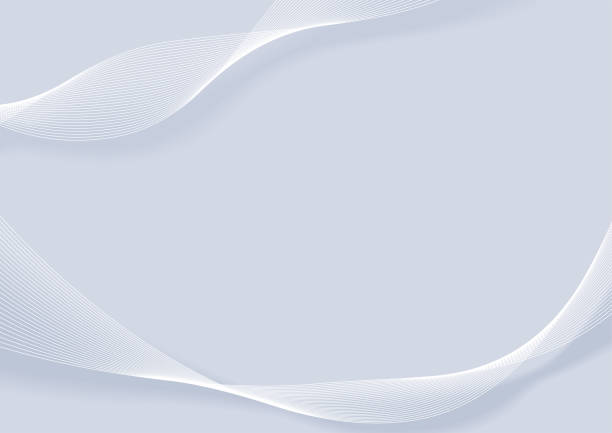 istock Delicate background vector illustration of thin ribbons made of curved lines. 2155394254