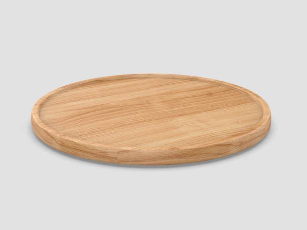 Blank pizza food serving tray template.