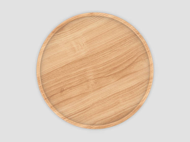 istock Blank pizza food serving tray template. 2155396434