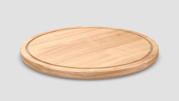 istock Blank pizza food serving tray template. 2155396580