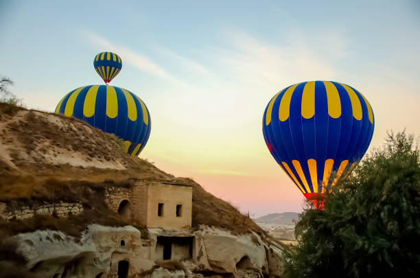 istock Balloons on sunrise at Cappadocia 2155396846