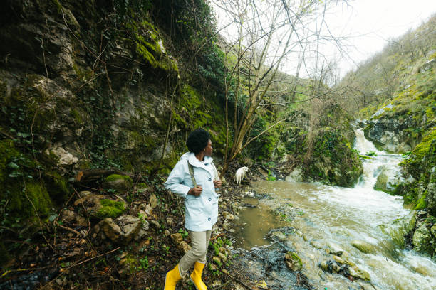 Photo of young African American woman who enjoy hiking and spending time in nature