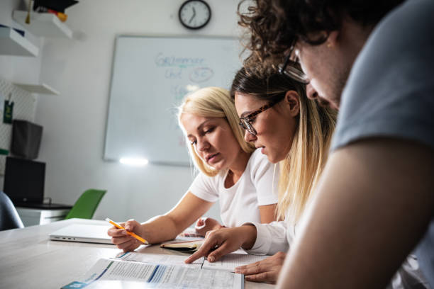istock A diverse group of young individuals gathers at the language school 2155400328