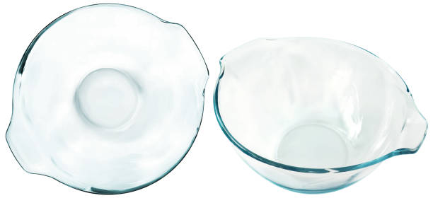 istock Empty Round Clear Glass Baking Dish Viewed From Directly Above And Sideways Isolated On White Background High Resolution Stock Image 2155400433