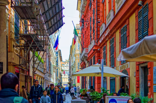 The Palazzo Spinola di Pellicceria in Genoa is one of the many prestigious historic buildings in the historic center of Genoa, that is part of the UNESCO World Heritage Site.