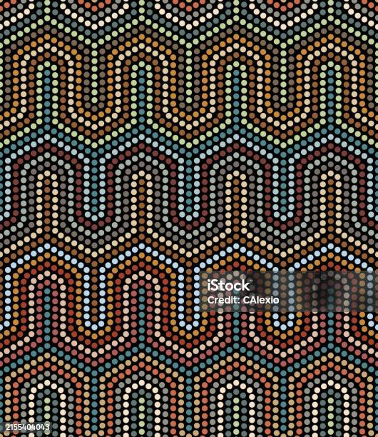 Horizontal Mathematical Pattern Geometric Pattern With Horizontal Interlocking Dotted Lines ...