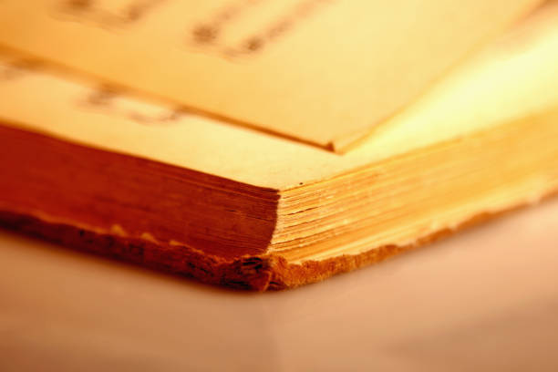 istock Close up old musical note book. Classic music concept. 2155410653