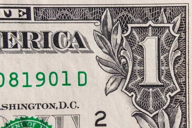 istock Part of a one paper dollar macro shot. 2155411368