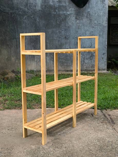 istock Bookshelf made from rubber wood 2155411704