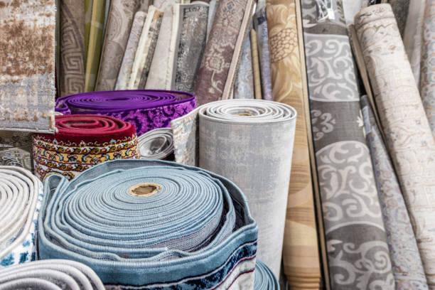 istock Asian carpet store and carpet warehouse. 2155412959