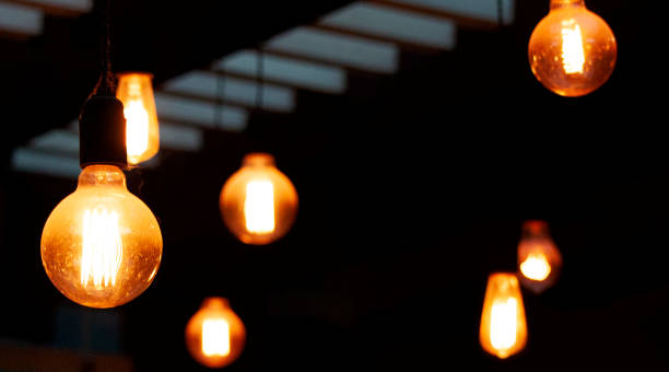 istock Retro lamps on the dark background 2155414295